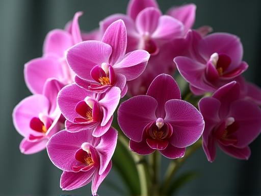A vibrant bouquet of Singapore orchids.
